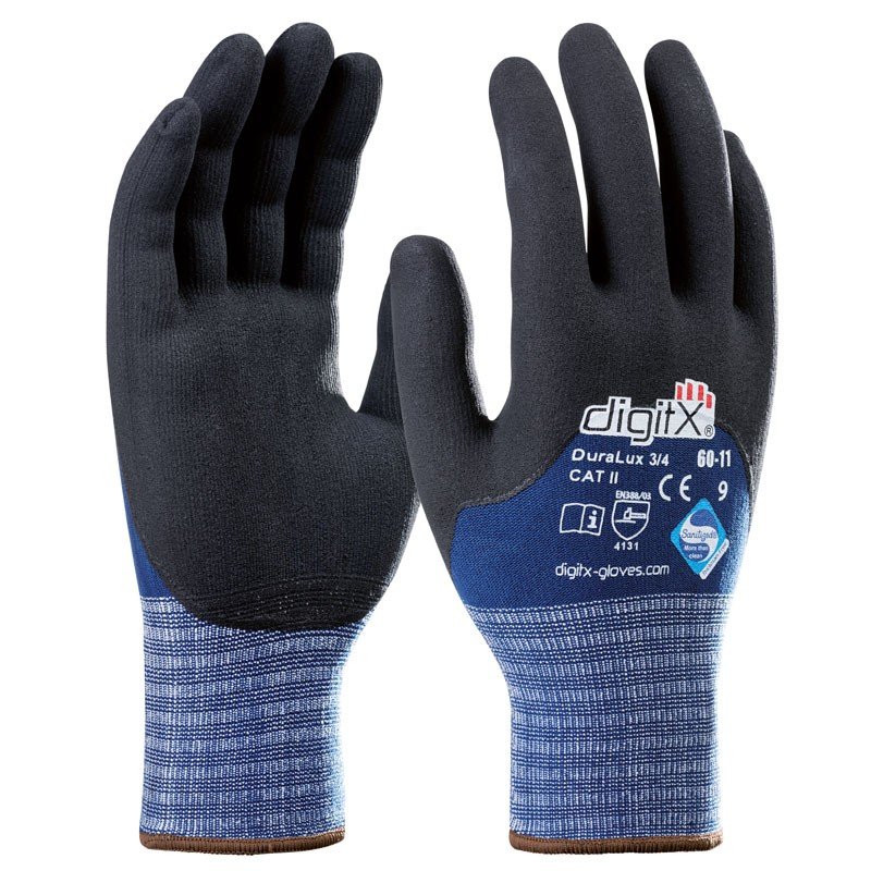 DURALUX 3/4 Coat, gant en lycra-nitrile satiné.