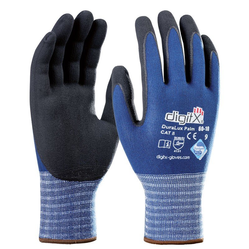 DURALUX Palm, gant en lycra et nitrile satiné.